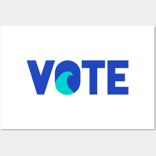 VOTE For The Climate Turn Out Blue Democratic Independent Voters for the Ocean Earth Posters and Art